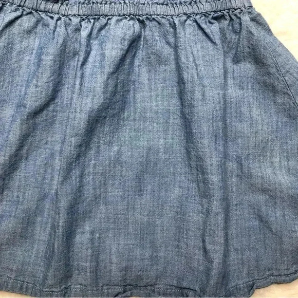 Joe Fresh Jean Dress Buttons Bow Collared Blue Size 6 / Small - Picture 11 of 16